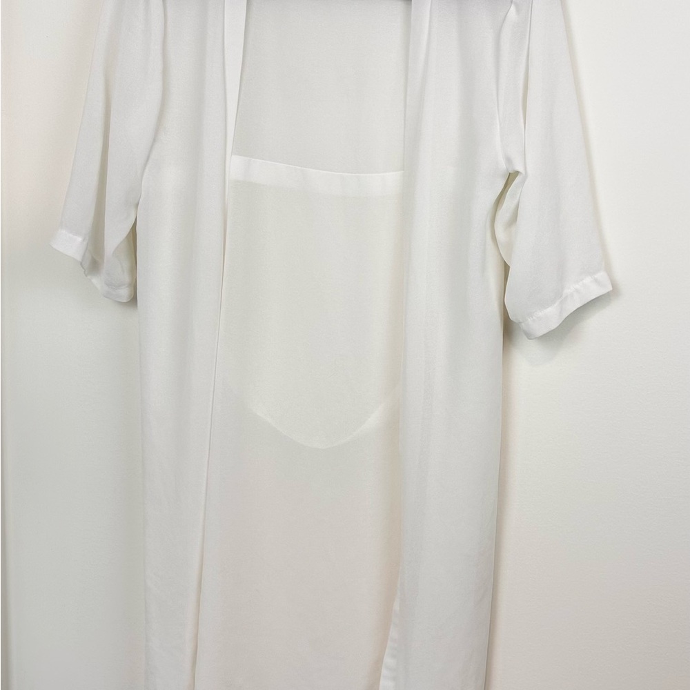 White kimono with back strap